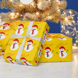 God jul Snögubbe Presentpapper