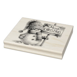 God jul Snögubbe Stämpel