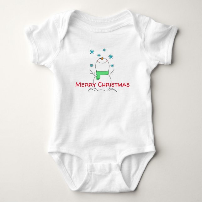 God jul Snögubbe T Shirt (Framsida)