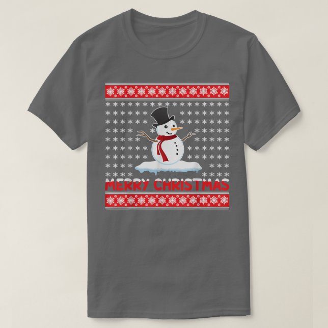 God jul Snögubbe T Shirt (Design framsida)