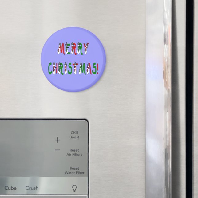 God jul Snögubbe Tecknet Magnet (In Situ (Fridge))