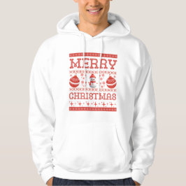 God jul Snögubbe Ugly Sweater Hoodie