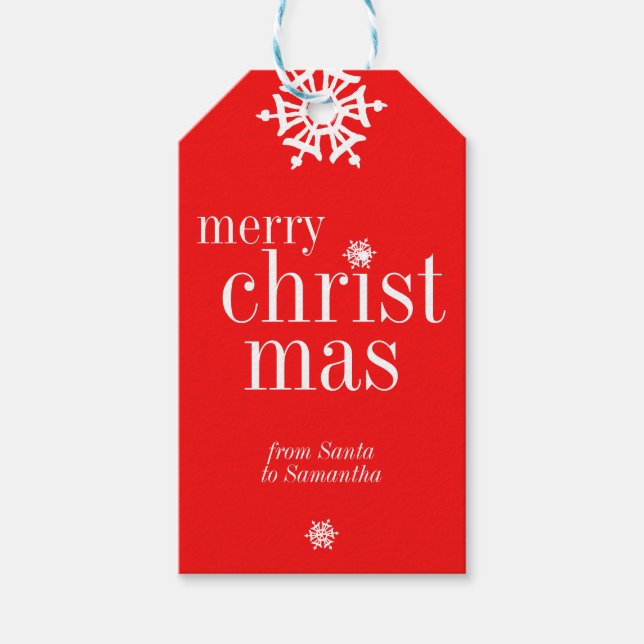 God Jul Snöig Presentetikett (Framsidan)