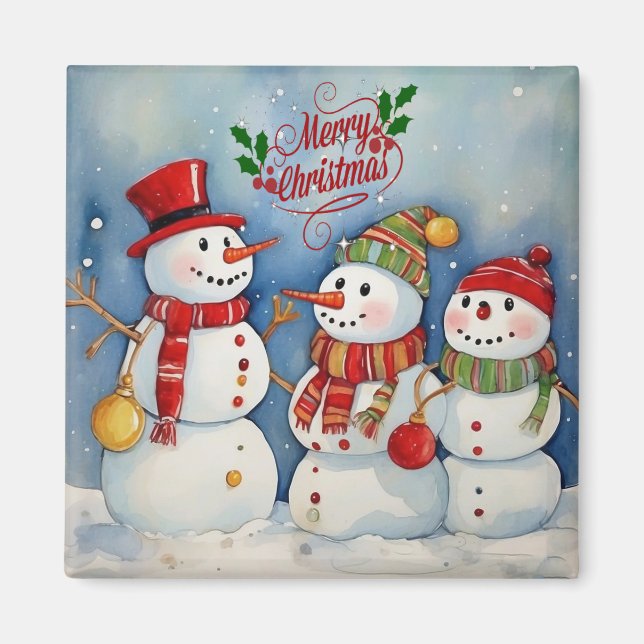 God Jul, Snömannen Firande Magnet (Framsidan)