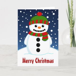 God Jul Snömannen Helgkort