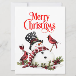 God Jul Snömannen Julkort