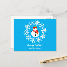 God Jul Snömannen Julkort Vykort