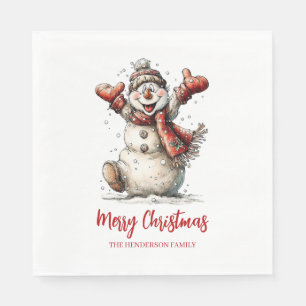 God Jul Snömannen  Pappersservett
