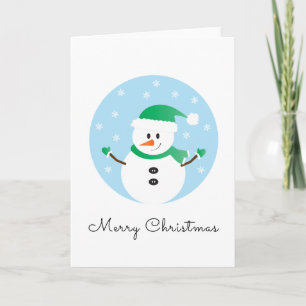God Jul Snömannen Snöflingor Kort