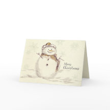 God Jul Snömannen Snöflingor Vinter