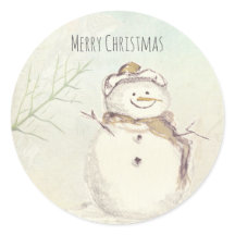 God jul Snömannen Snöflingor Vinter
