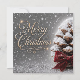 God Jul Snötäckt Tallkotte Inbjudningar