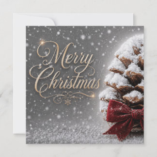 God Jul Snötäckt Tallkotte Inbjudningar