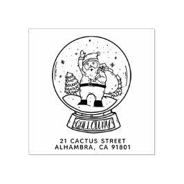 God jul Snowball Santas Returadress Stämpel