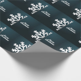 God jul Snowflake Blue Presentpapper