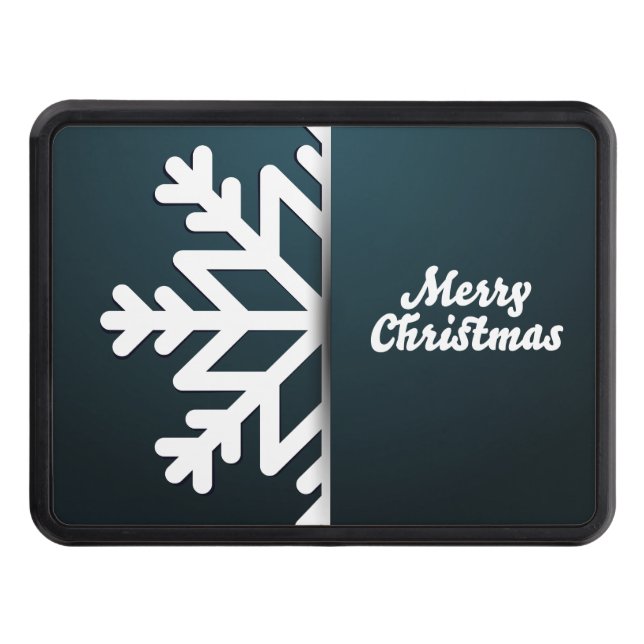 God jul Snowflake Blue Skydd För Dragkrok (Framsidan)