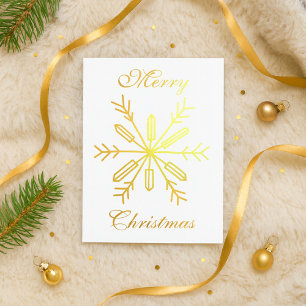 God jul Snowflake Folierat Kort