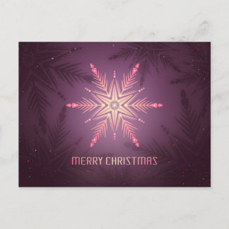 God jul snowflake helg vykort