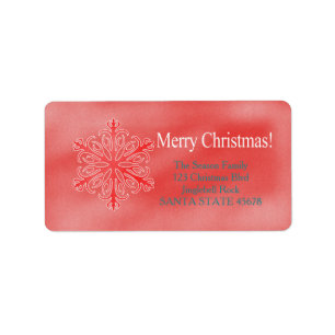 God jul snowflake Helgdag Address Label Adressetikett