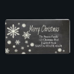 God jul snowflake Helgdag Address Label Fraktsedel<br><div class="desc">Lägg till en speciell detalj i helgdag! Det finns många olika kort tillgängliga,  så plocka den utformning och formulering du vill ha. Bläddra i butiken eller sök efter "portosabbianatalelabel".</div>