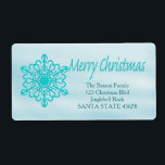 God jul snowflake Helgdag Address Label Fraktsedel<br><div class="desc">Lägg till en speciell detalj i helgdag! Det finns många olika kort tillgängliga,  så plocka den utformning och formulering du vill ha. Bläddra i butiken eller sök efter "portosabbianatalelabel".</div>