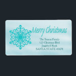 God jul snowflake Helgdag Address Label Fraktsedel<br><div class="desc">Lägg till en speciell detalj i helgdag! Det finns många olika kort tillgängliga,  så plocka den utformning och formulering du vill ha. Bläddra i butiken eller sök efter "portosabbianatalelabel".</div>