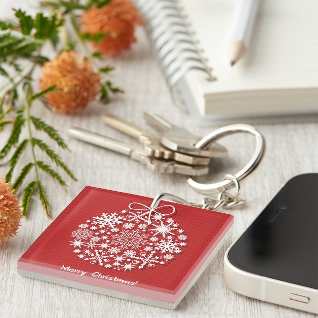 God jul Snowflake Keychain (Skapare uppladdad)