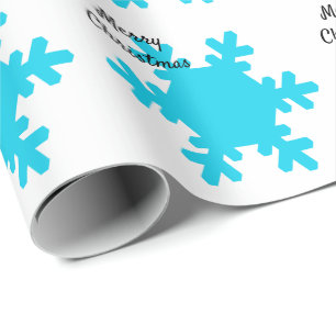 God jul Snowflake Mönster Blue White Presentpapper