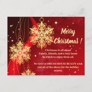 God jul Snowflake Real Gods Helg Vykort