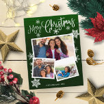 God jul Snowflake Rustic 3 Photos Collage Vykort<br><div class="desc">God jul Snowflake Rustic 3 Photos Collage Postcard</div>