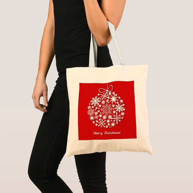 God jul Snowflake Tote Bag Tygkasse (Skapare uppladdad)
