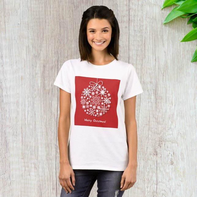 God jul Snowflake Womens T-Shirt (Skapare uppladdad)
