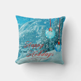 God jul Snowy Mountain Village Kudde