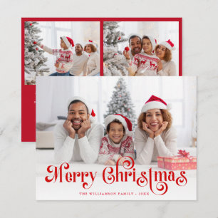God jul Snyggt Lettering efter foto Julkort