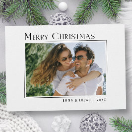 God jul Snyggt Modern Minimalistiskt foto Julkort