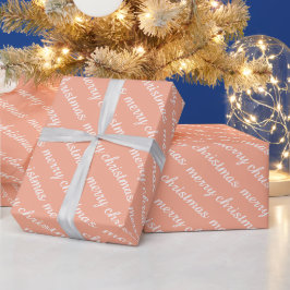GOD JUL SNYGGT MODERN PEACH FÄRG GIFTS PRESENTPAPPER