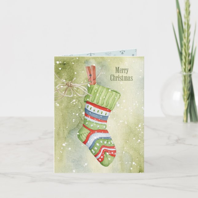 God Jul Sock Kort (Framsida)