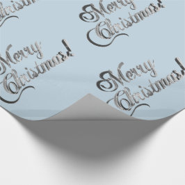 God jul Soft Baby blue Silver Grått Presentpapper