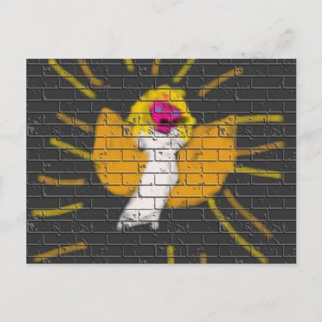 God jul Sol Måne Angel, konst av Kids :) Helg Vykort (Framsida)