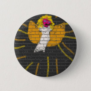 God jul Sol Måne Angel, konst av Kids :) Knapp