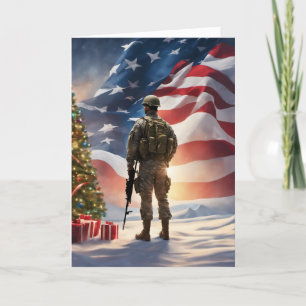 God jul Soldat - Viktat gratulationskort Kort