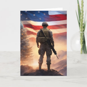 God jul Soldat - Viktat gratulationskort Kort