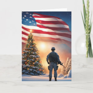 God jul Soldat - Viktat gratulationskort Kort
