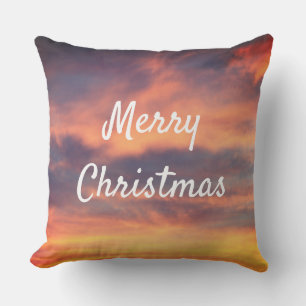 God Jul Solnedgång Himmel Moln Natur Färgrik Kudde