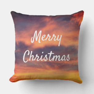 God Jul Solnedgång Himmel Moln Natur Färgrik Kudde