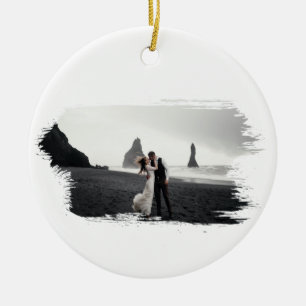 God jul som mr. & Mrs Newly Weds Julgransprydnad Keramik