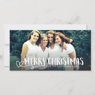 God jul som vit skrivar fotoet, överdrar kort