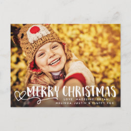 God jul som vit skrivar helgdagfotoet, överdrar helg vykort