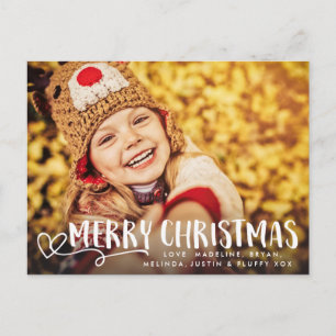 God jul som vit skrivar helgdagfotoet, överdrar helg vykort