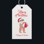 God jul Sommar Jultomten Beach Boll Presentetikett<br><div class="desc">God jul Sommar Jultomten Beach Boll Se matchande insamling</div>